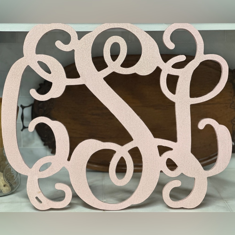 Wooden Monogram Initials Wall Decor